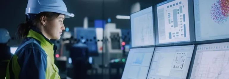 Ingegnere lavora al PC