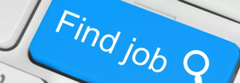 Tasto di una tastiera con la scritta 'Find job'.